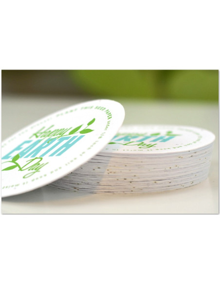 Cartulina absorvente color neutro especial para la impresión de posavasos. Alta porosidad