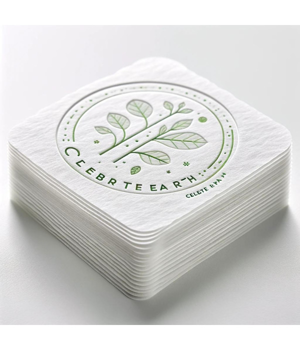 Cartulina absorvente color neutro especial para la impresión de posavasos. Alta porosidad